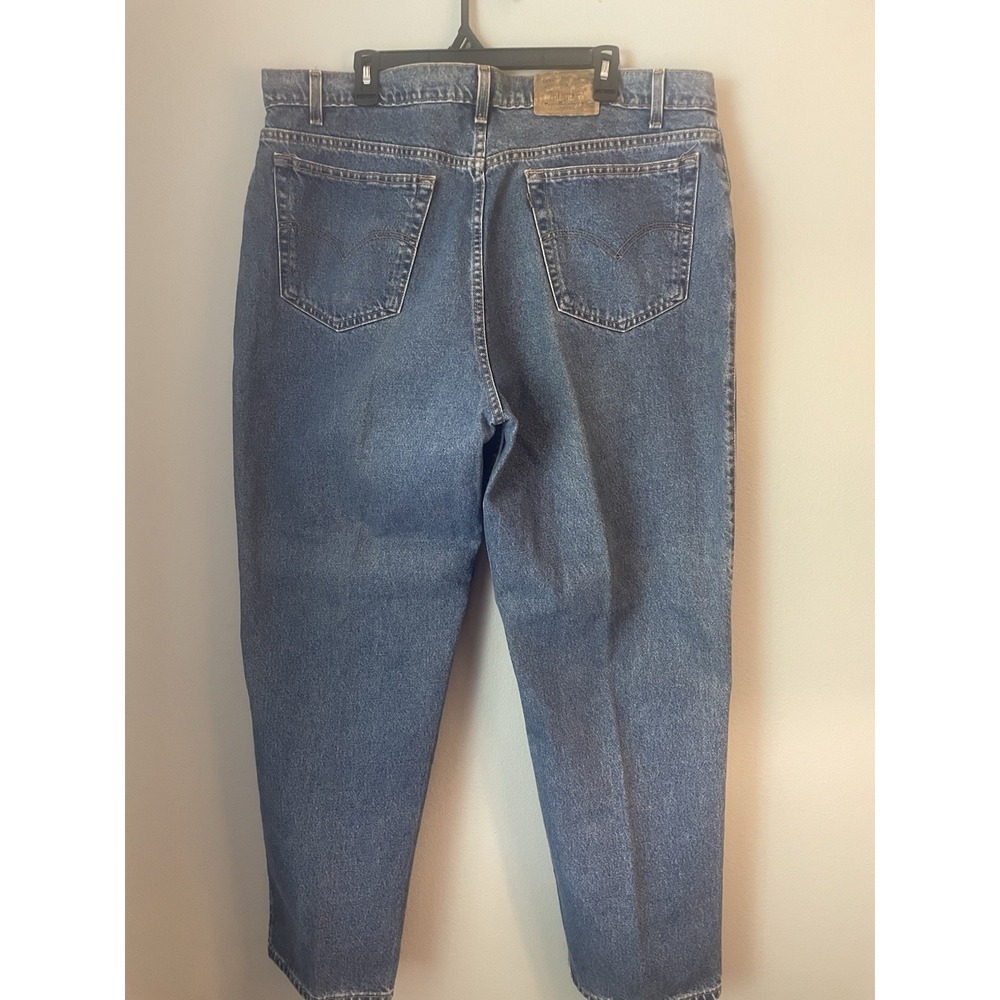 Vintage Levis Jeans Mens Size 42x32  Light Wash 545 Loose Fit 90s 1998 Brown Tab - Picture 5 of 6